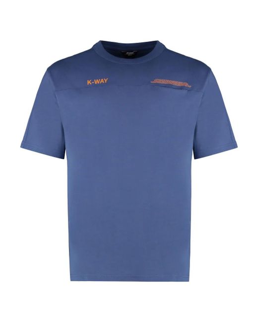 Camiseta Fantome de algodón K-Way de hombre de color Blue