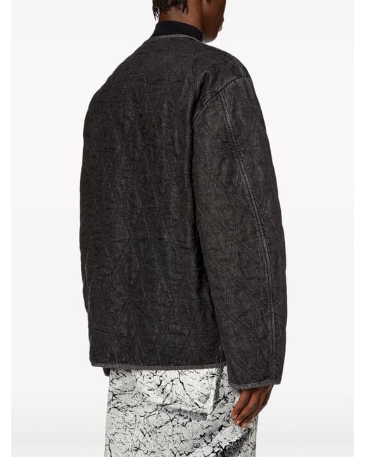 DIESEL Black D-Boy-S Tailored Denim Jacket for men