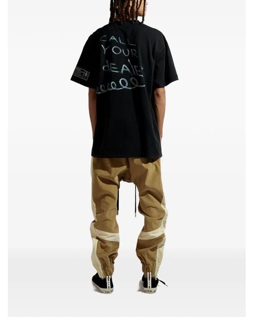 Haculla Black Distressed Graphic T-Shirt for men