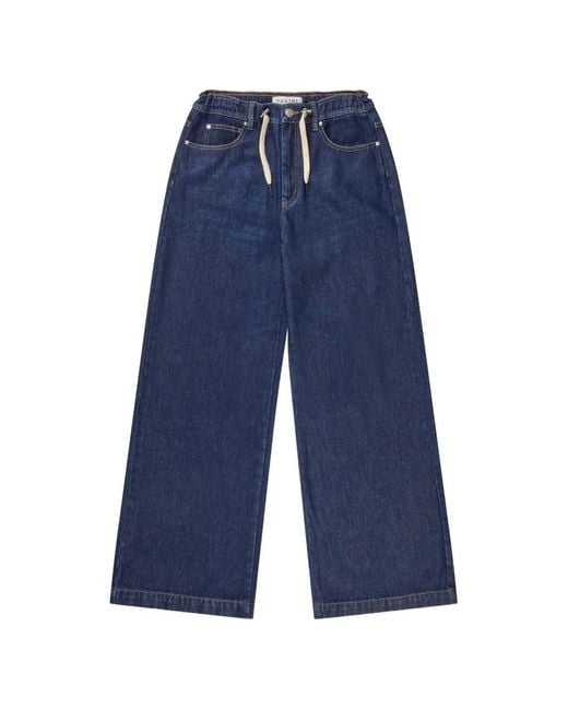 Munthe Blue Obey Drawstring-Waist Jeans