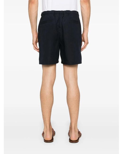 Orlebar Brown Black Alex Drawstring-Detail Linen Shorts for men