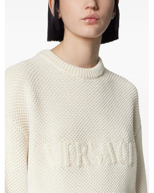Pull À Logo Versace en coloris White