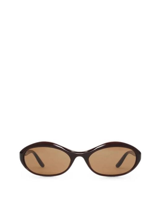 Magda Butrym Brown Oval Sunglasses