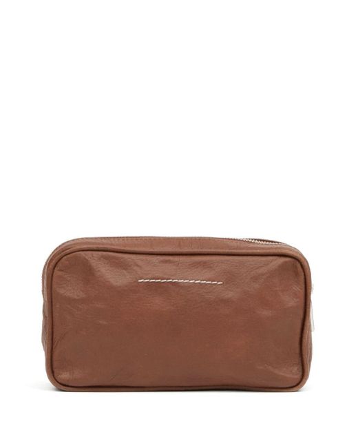 MM6 by Maison Martin Margiela Brown Numeric Leather Bag