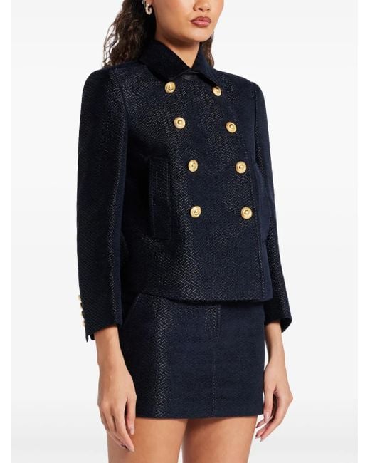Tom Ford Blue Cropped Peacoat