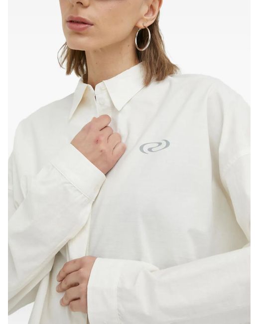 Résumé White Buttoned Logo Shirt