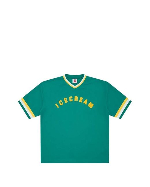 ICECREAM Green T-Shirt À Col V for men
