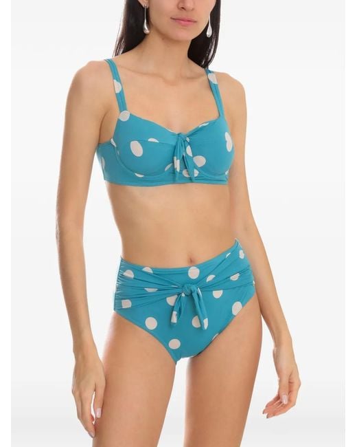 Brigitte Bardot Blue Knot-Detail Bikini