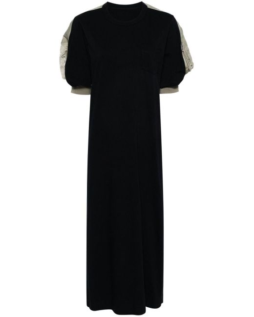 Sacai Black Panelled-Design Dress