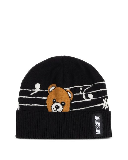 Moschino テディベア ビーニー Black