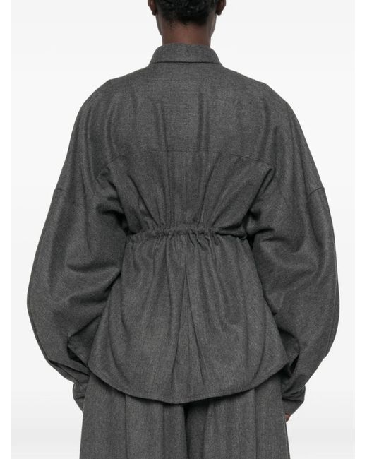 Thelatest Gray E-Dalida Drawstring-Waist Shirt
