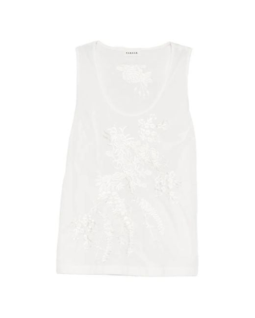 P.A.R.O.S.H. White Ruffled Top