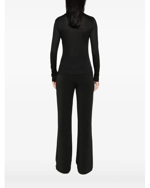Woc Black Saran Long-Sleeve T-Shirt