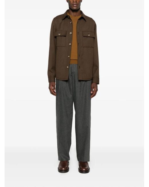 John Smedley Brown Short-Sleeved Sweater for men