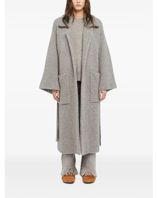 Alanui Gray Belted Coat