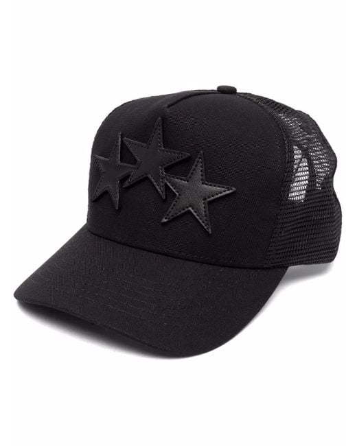 Amiri Black 3 Star Trucker Cap for men