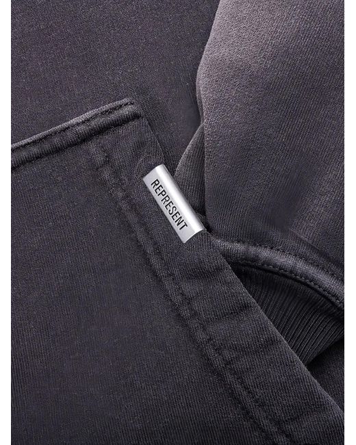 Represent Blue Logo-Print Hoodie for men