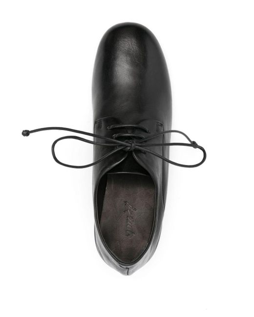 Marsèll Black 50mm Almond Leather Oxford Shoes