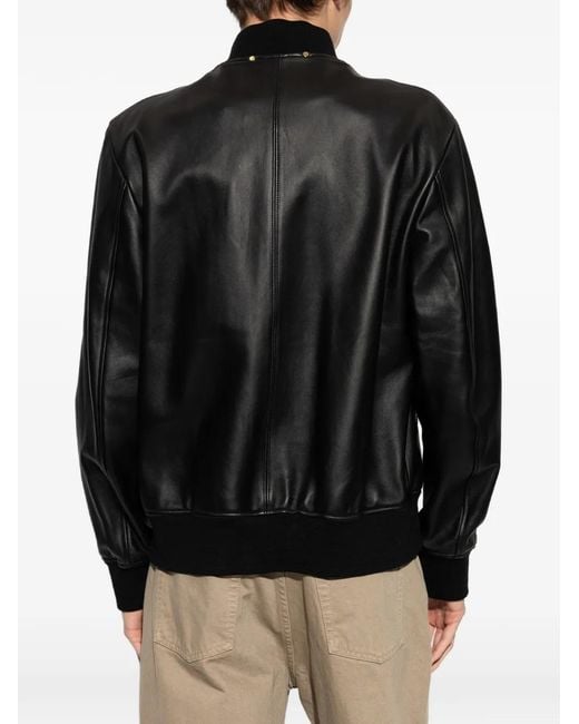 Paul Smith Black Lambskin Bomber Jacket for men