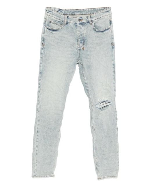 Ksubi Blue Distressed-Detail Jeans for men