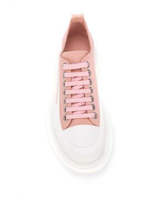 Alexander McQueen Pink Tread Slick Lace-up Sneakers