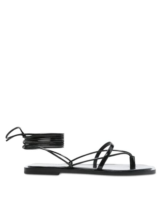 Philosophy Di Lorenzo Serafini Black Patent-Finish Sandals