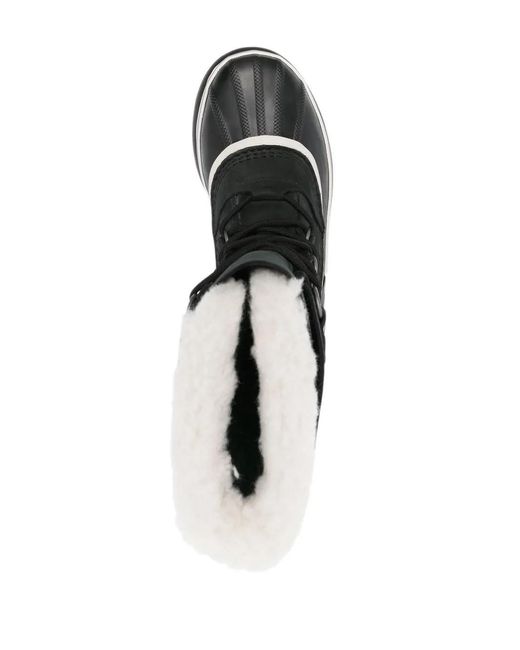 Sorel Black Caribou Lace-up Snow Boots