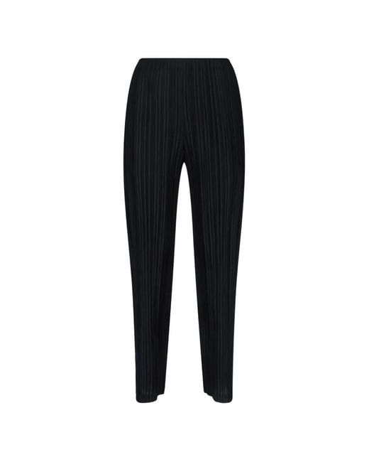 Pleats Please Issey Miyake Black Pleated Trousers