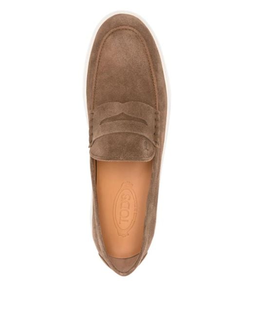Tod's Brown Flat Shoes for men