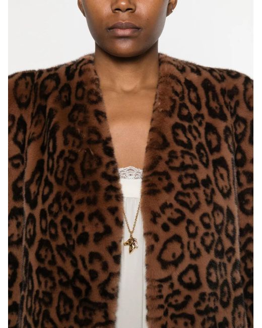 Chloé Brown Jacke Aus Faux Fur