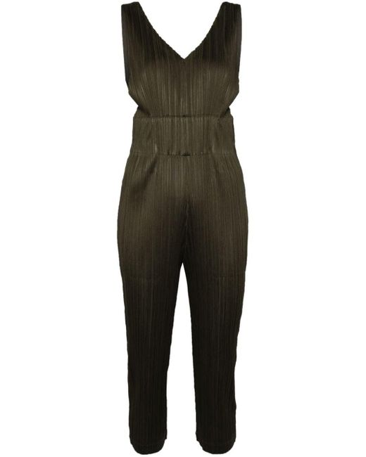Pleats Please Issey Miyake Green Monthly Colors Pleated Jumpsuit