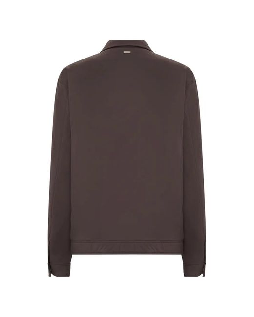 Herno Brown Press-Stud Jacket for men