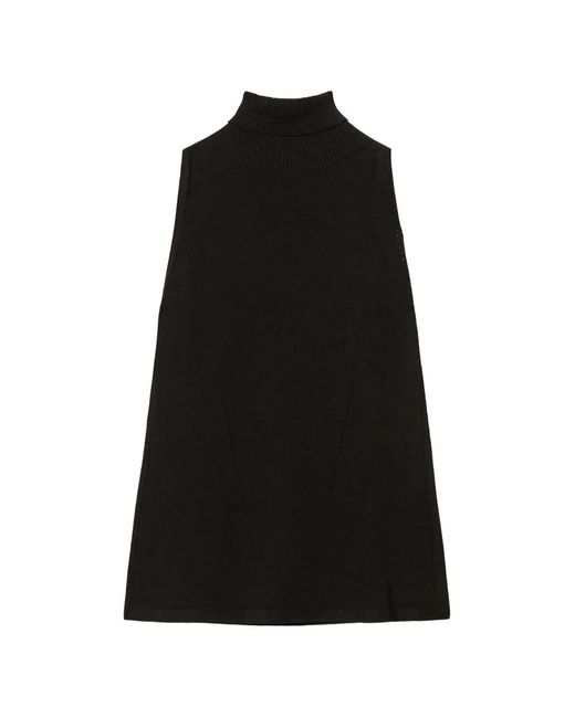 Twinset Black Turtleneck Knit Top