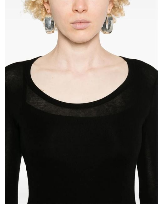 Agolde Black Corey Scoop Neck Top