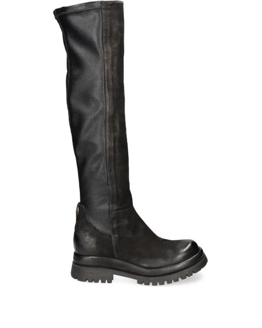 A.s.98 Black Zip Detail Boots