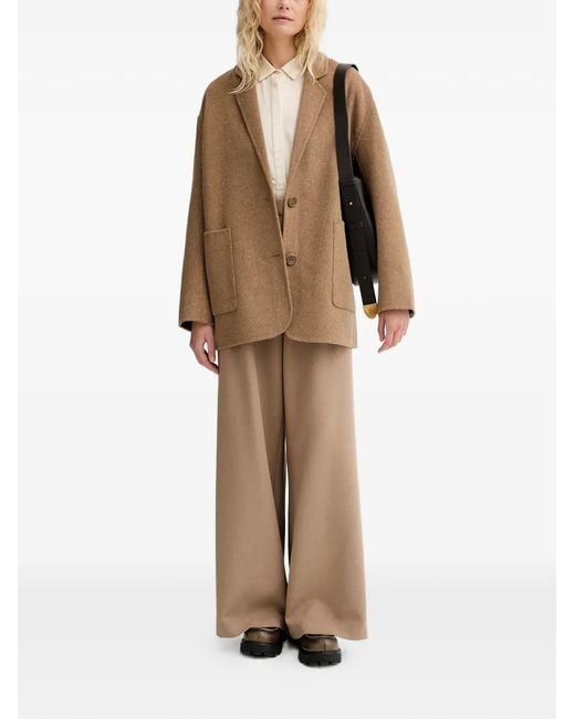 Sessun Natural Wool Blend Single-Breasted Blazer