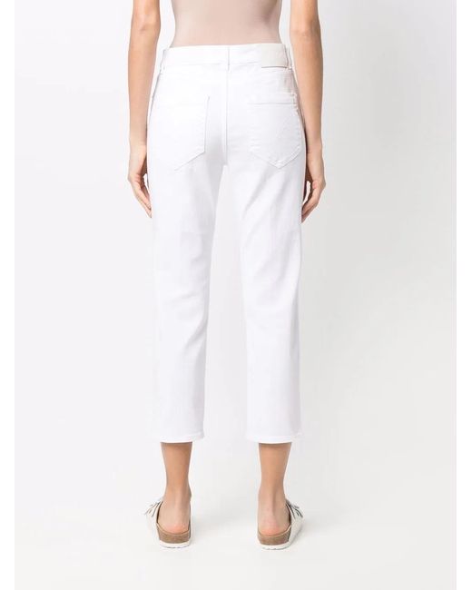Dondup White Cropped Denim Jeans