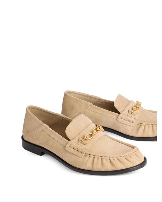Balmain Natural Sync Suede Leather Loafers for men