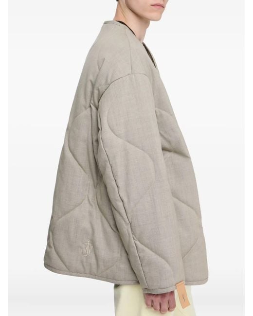 J.W. Anderson Gray Quilted Button Coat for men