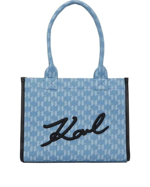 Bolso shopper K/Skuare mediano Karl Lagerfeld de color Blue