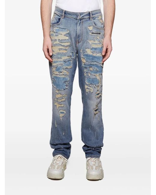 Givenchy Blue Distressed-Effect Jeans for men