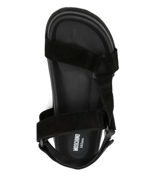 Moschino Black Platform Strap Sandals