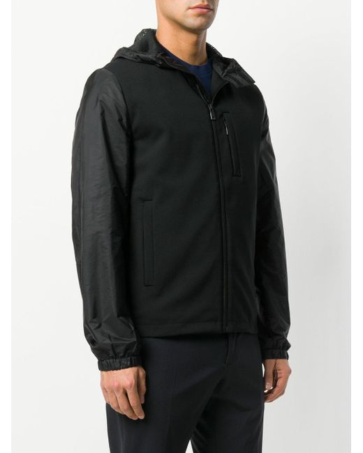 Lyst - Prada Hooded Sports Jacket in Black for Men