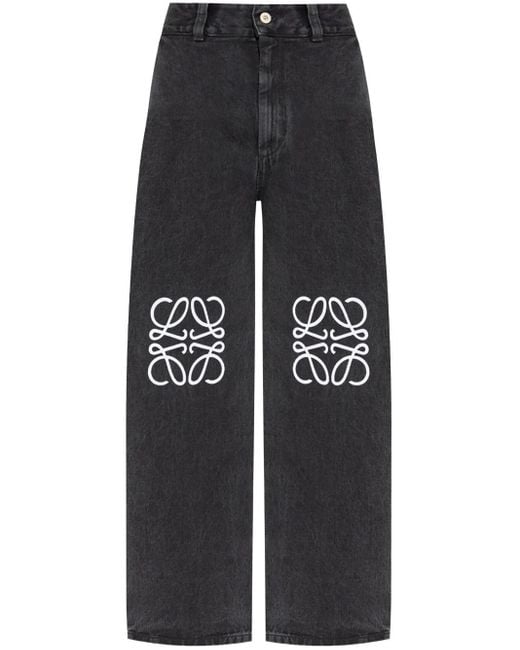 Vaqueros anchos Anagram Loewe de color Black