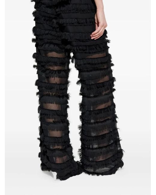Pantaloni Laitha Con Frange di Munthe in Black