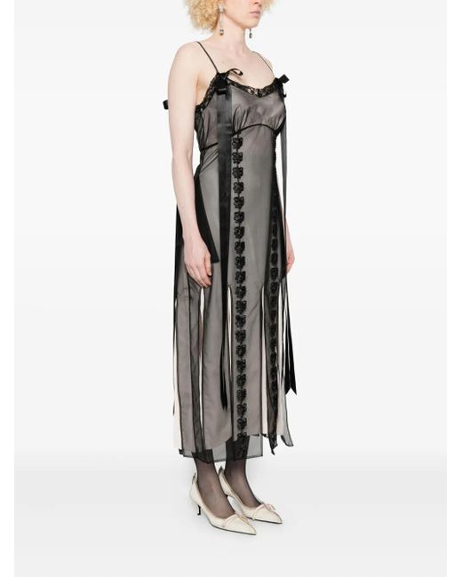 Simone Rocha Gray Multi-Split Maxi Dress