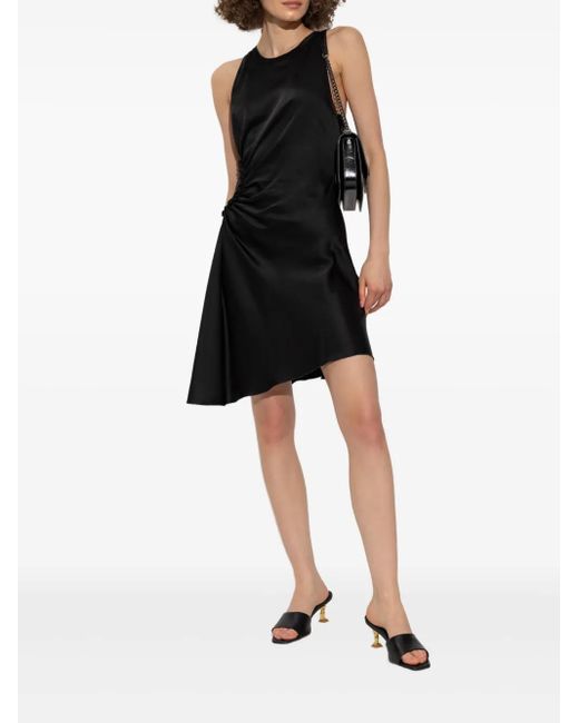 draped halter mini dress Draped Halter Mini Dress Navy / Large