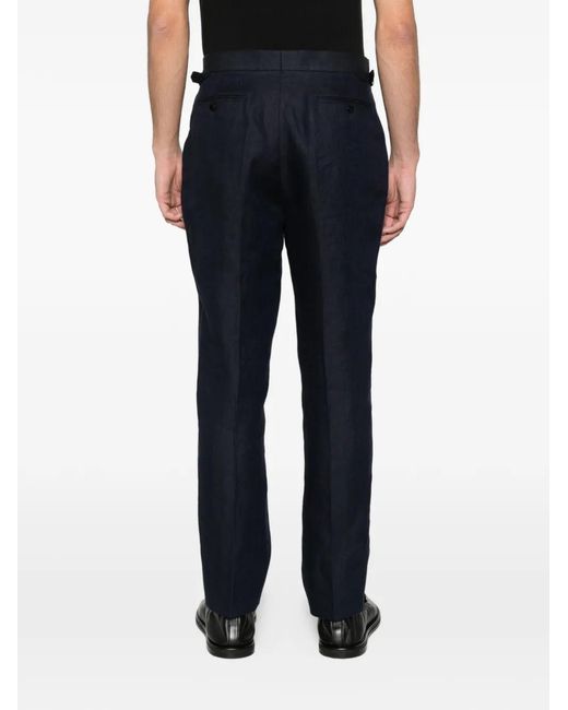 Fursac Blue Buckle-Detail Trousers for men
