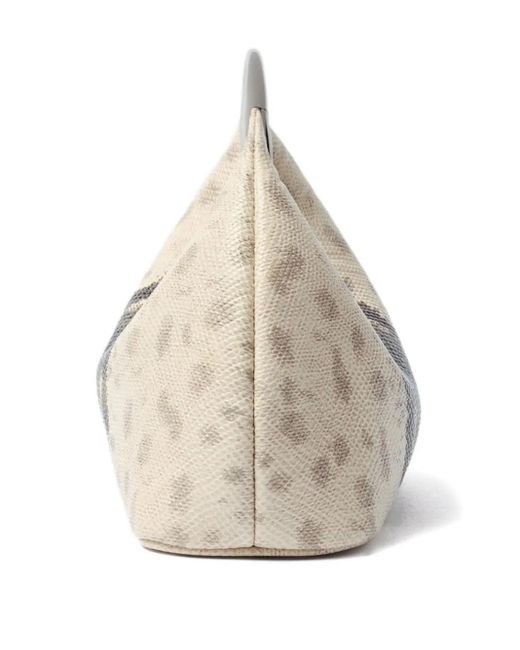 Jacquemus Natural Calino Snakeskin-Print Tote Bag