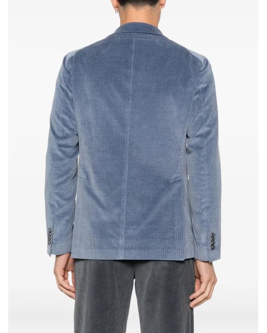 メンズ Tagliatore コーデュロイ パッチポケット ジャケット Blue